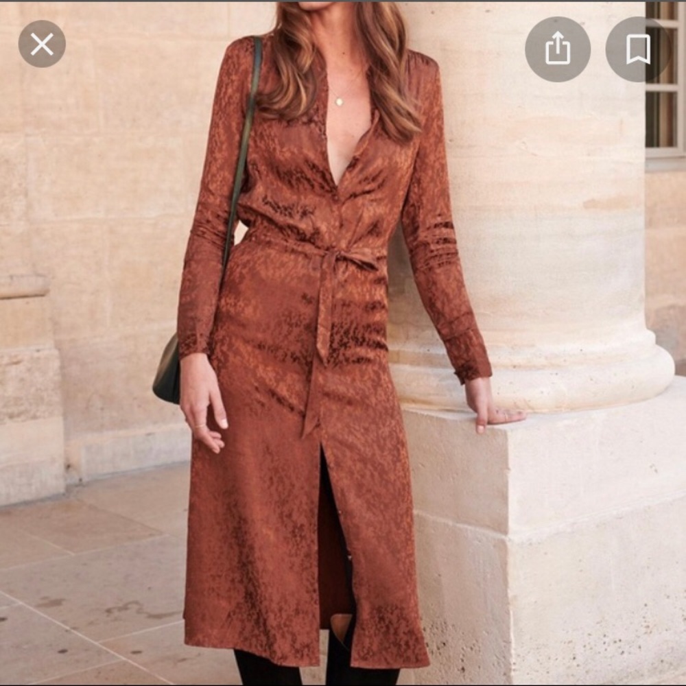 Sezane Clemence Moka Dress size 34